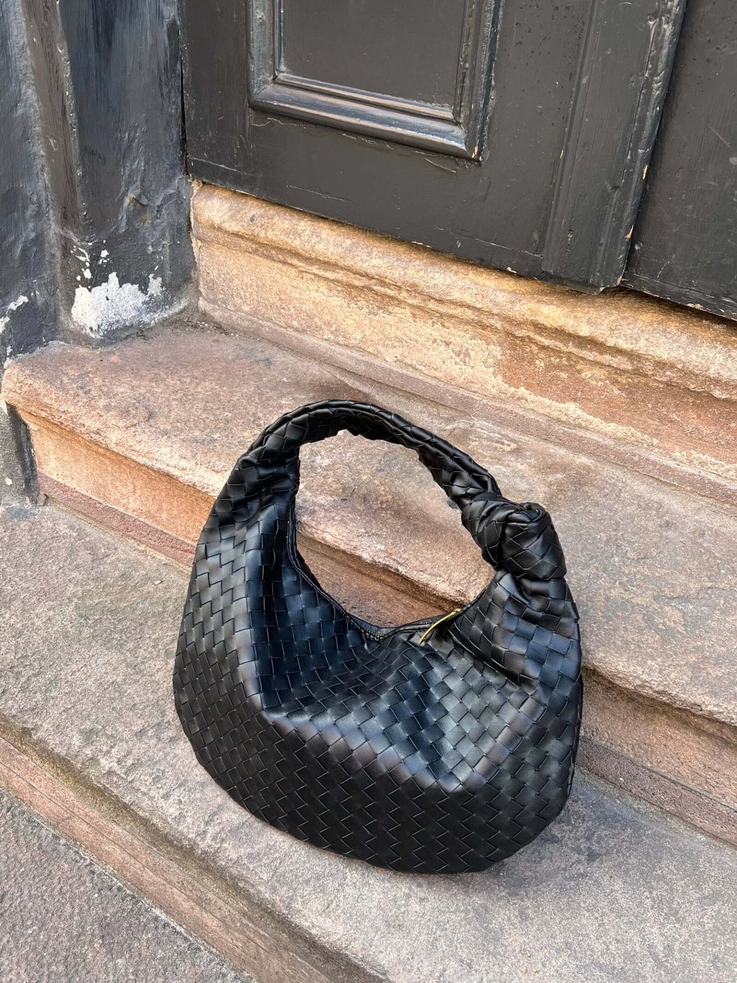 Luxe Gevlochten Schoudertas – Compacte Dames Tas voor Avond en Dag