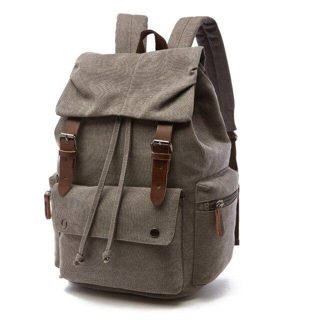 Vintage Canvas Rugzak voor School, Werk & Reizen – Ruim, Duurzaam & Stijlvol