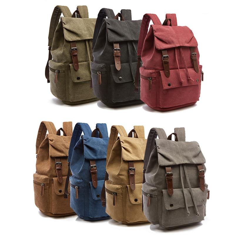 Vintage Canvas Rugzak voor School, Werk & Reizen – Ruim, Duurzaam & Stijlvol