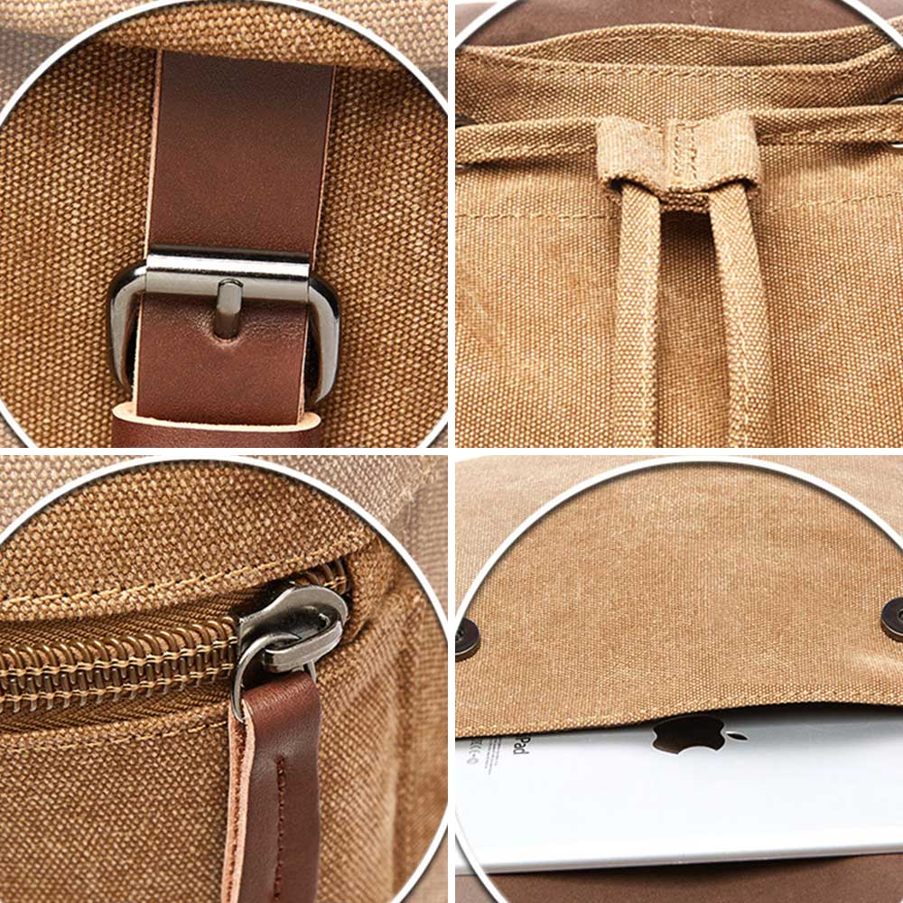 Vintage Canvas Rugzak voor School, Werk & Reizen – Ruim, Duurzaam & Stijlvol