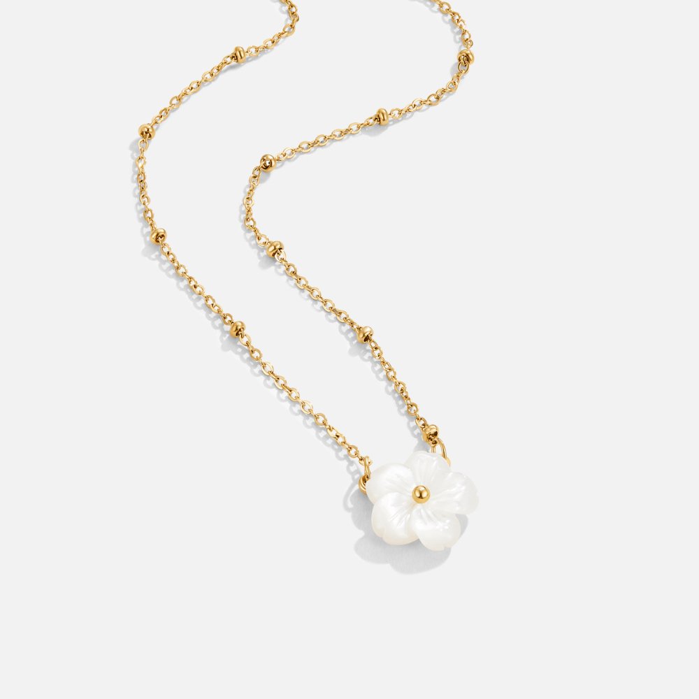 Delicate Dames Ketting met Bloemdesign – Roestvrij Staal & Aanslagvrij